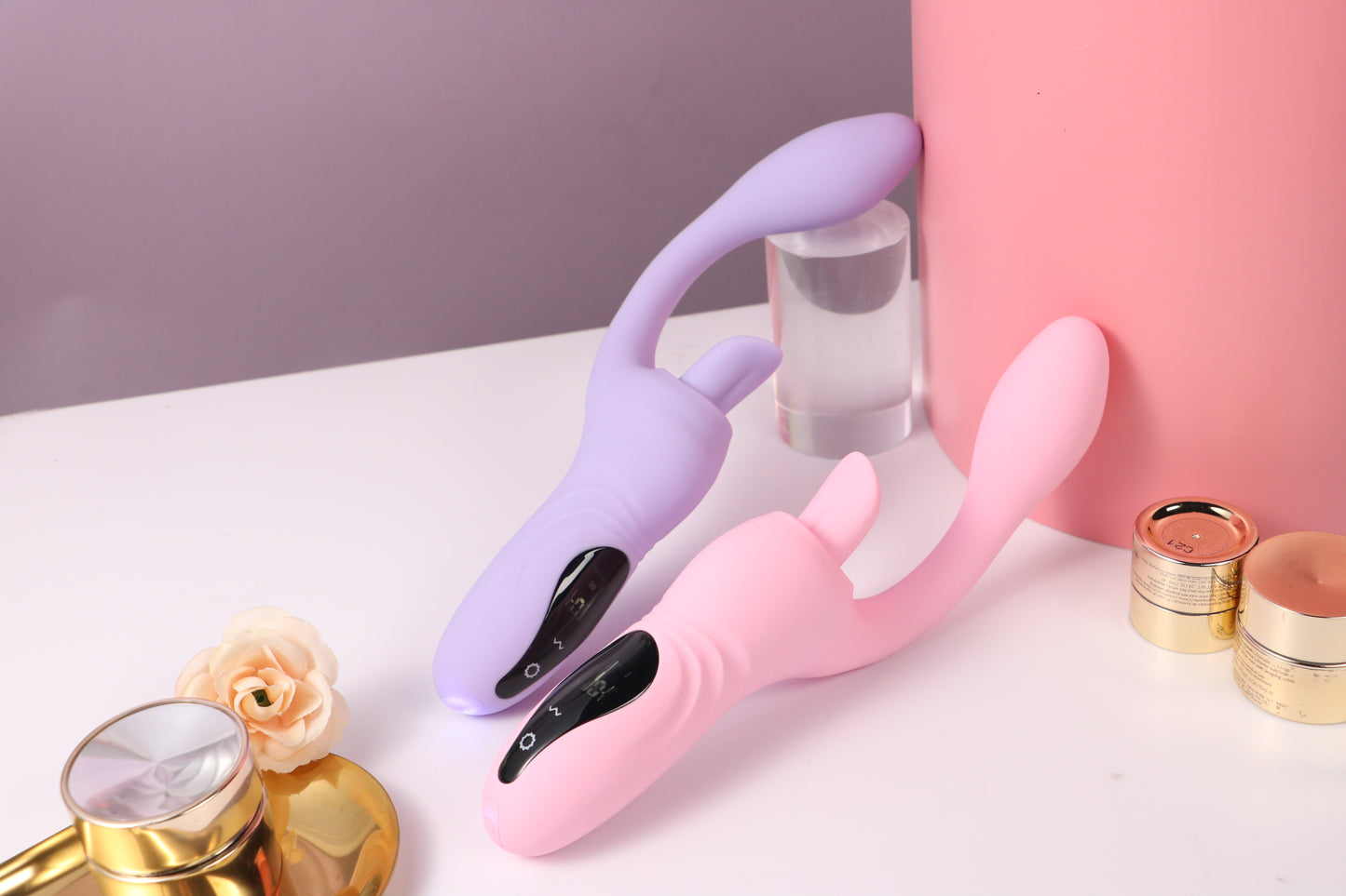 【YY644】Dual 9-frequency vibration tongue licking half-moon stick